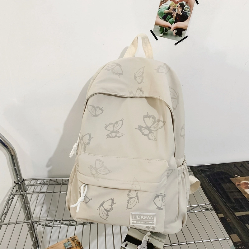 泰格奴 百搭个性运动街头旅行大容量背包初中生高中生大学生上课百搭书包 尼龙 双肩包 常规 男女同款情侣款 黑色/绿色/蓝色/米色/粉色