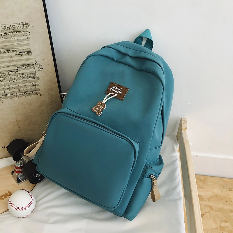 泰格奴 工装机能百搭个性运动街头旅行大容量背包初高中生大学生上课书包 尼龙 双肩包 男女同款情侣款 白色/黑色/卡其色/孔雀蓝