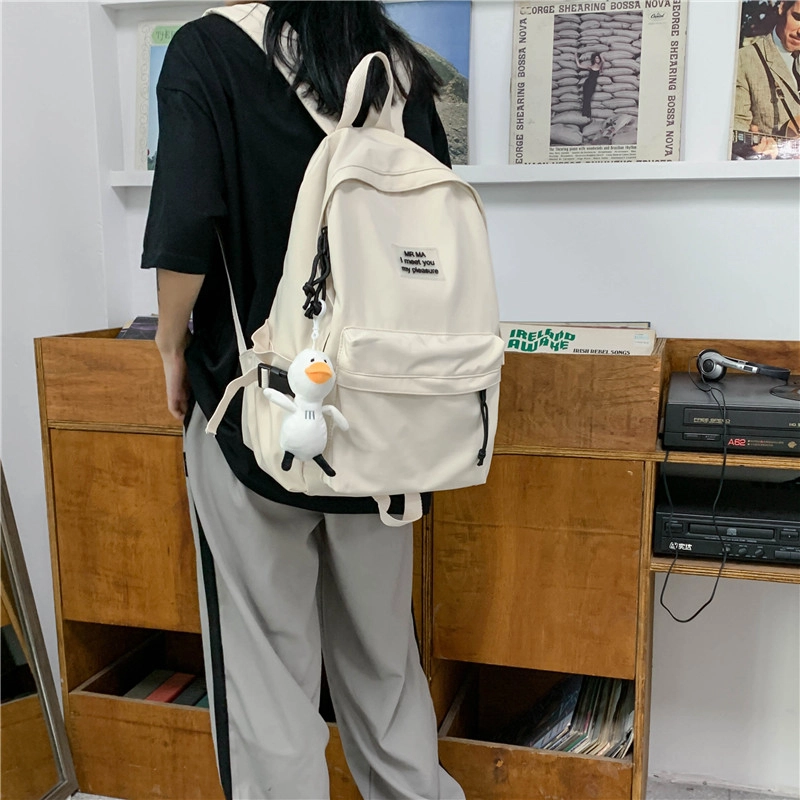 泰格奴 韩系甜美简约日常通勤 尼龙 双肩包 常规 男女同款情侣款 多色