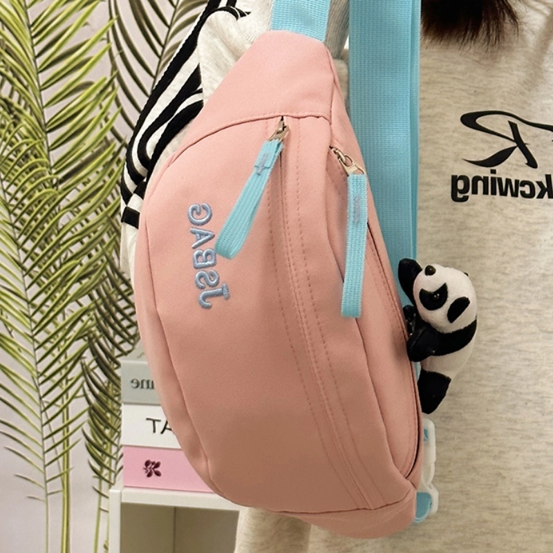 泰格奴 百搭简约撞色轻便潮流 涤纶（聚酯纤维） 胸包 女款 多色
