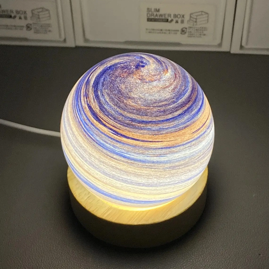 皮皮豆 浪漫系银河星空小夜灯 星河璀璨宇宙氛围灯 礼盒装 成品模型
