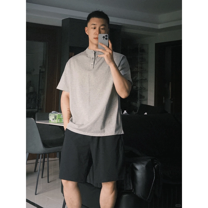 加荣 运动美式冰丝简约百搭休闲短裤 男女同款