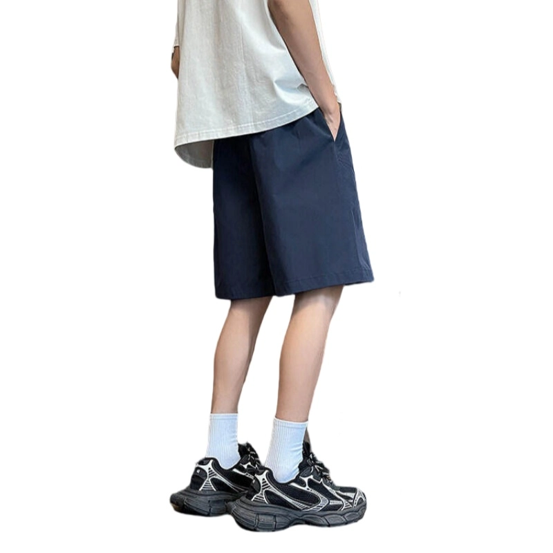 加荣 美式冰丝速干裤男夏季薄款透气潮牌拼接宽松阔腿裤大码百搭小众设计感五分裤外穿休闲短裤 男女同款