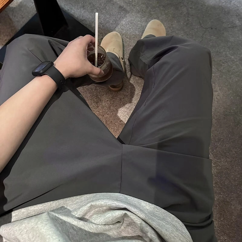 拾个壹先生 纯色基础款凉感西裤微喇透气户外通勤休闲裤 男女同款