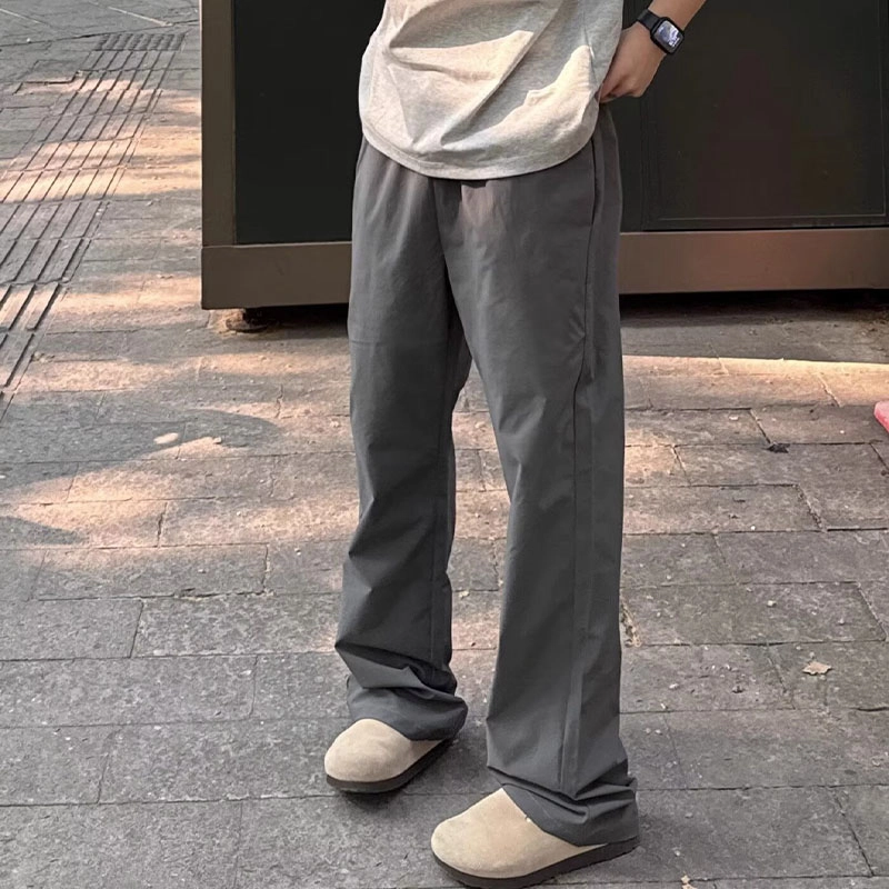 拾个壹先生 纯色基础款凉感西裤微喇透气户外通勤休闲裤 男女同款