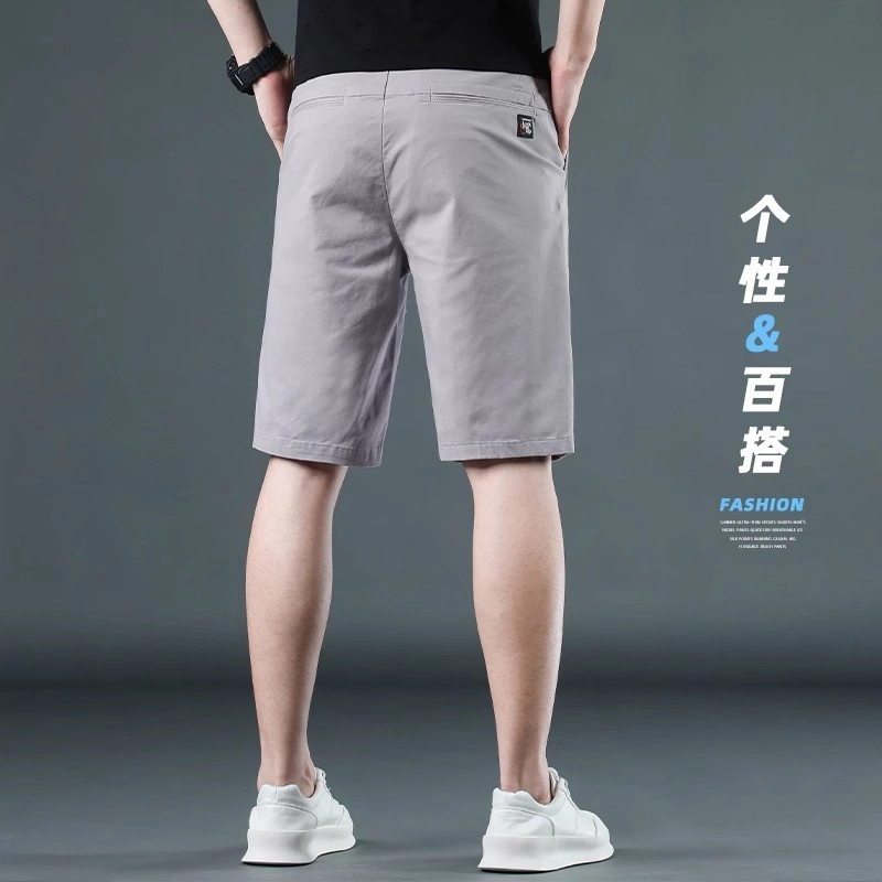 吉肯蒂 高端裤男夏季薄款合身中裤商务五分外穿居家休闲短裤 男款