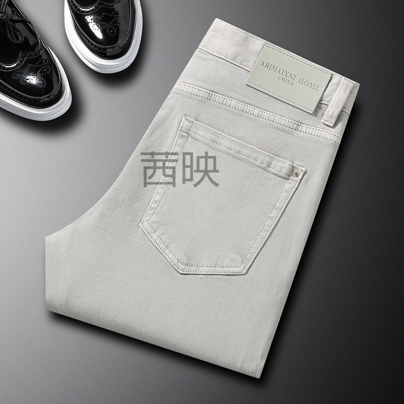 吉肯蒂 薄款修身弹力简约休闲百搭牛仔裤 男款