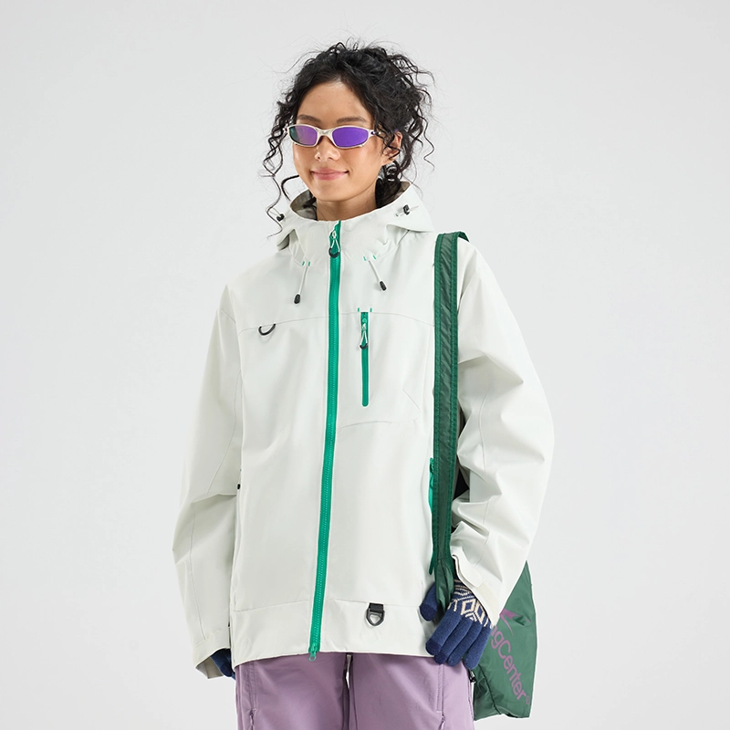 冈哉 撞色美式软壳户外登山伐木防风衣冲锋衣连帽外套百搭工装休闲简约宽松春秋季拉链大码个性舒适高街潮流日常通勤夹克 男女同款