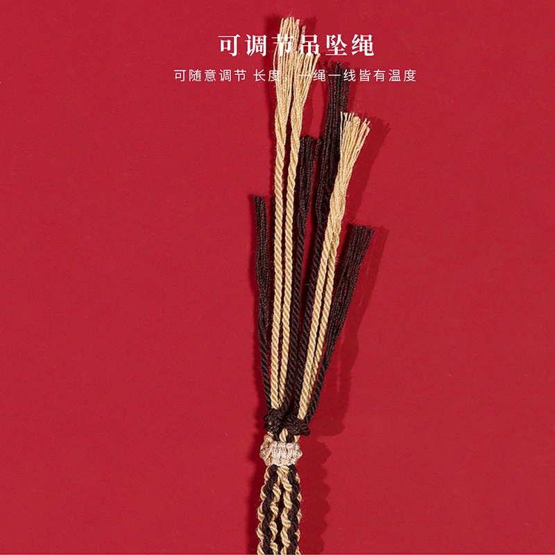白泽宇宙 【诸事顺利】佛手莲花 新中式国风圆牌毛衣链  好事连连 #好运再造辰砂 朱砂 项链 男女同款情侣款