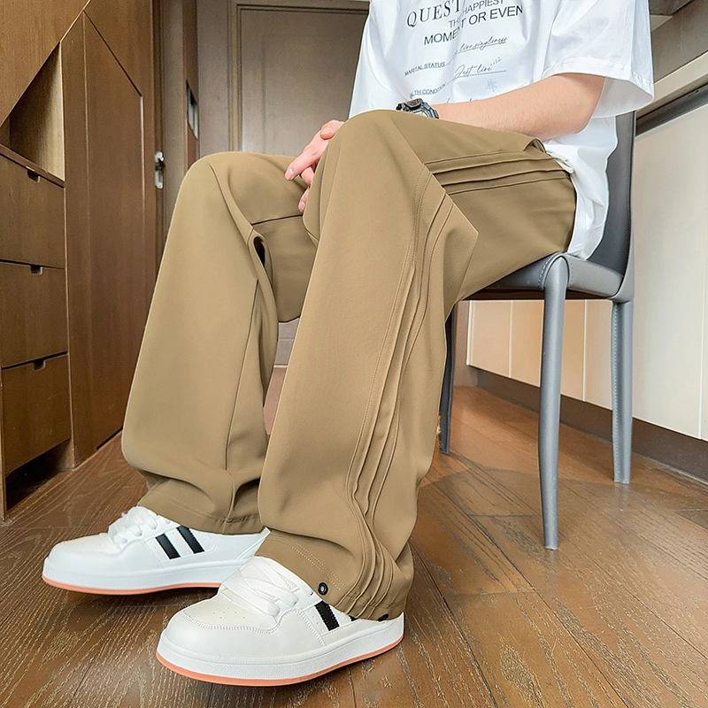 尘映 高级感宽松直筒简约百搭长裤微阔腿休闲裤 男女同款