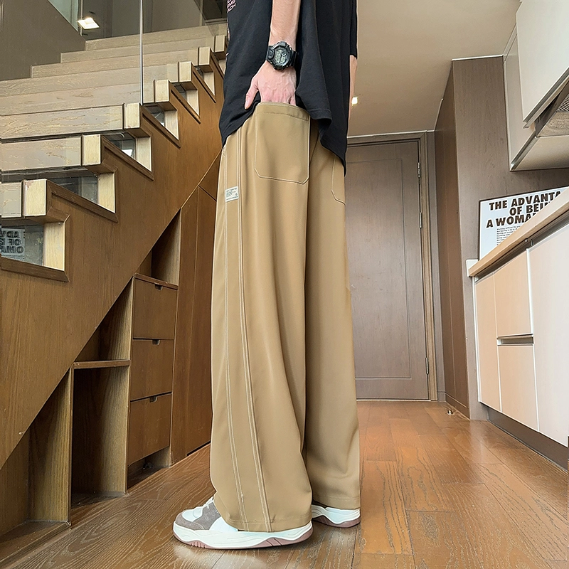 尘映 美式潮牌高级感宽松简约百搭直筒休闲裤 男女同款