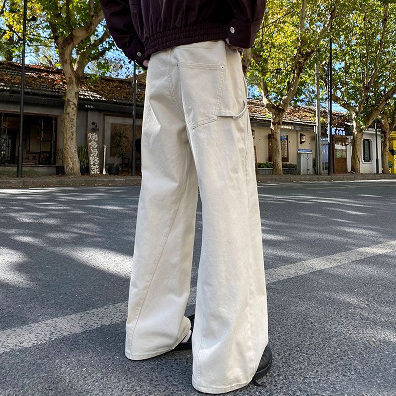 尘映 复古潮流个性拼接设计舒适亲肤百搭日常通勤款休闲裤 男女同款