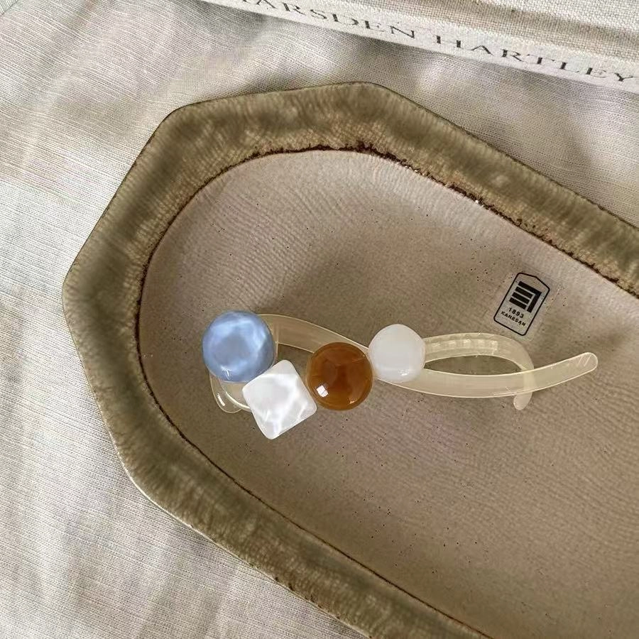 希铃 高级感彩色扭扭 树脂 发夹 女款
