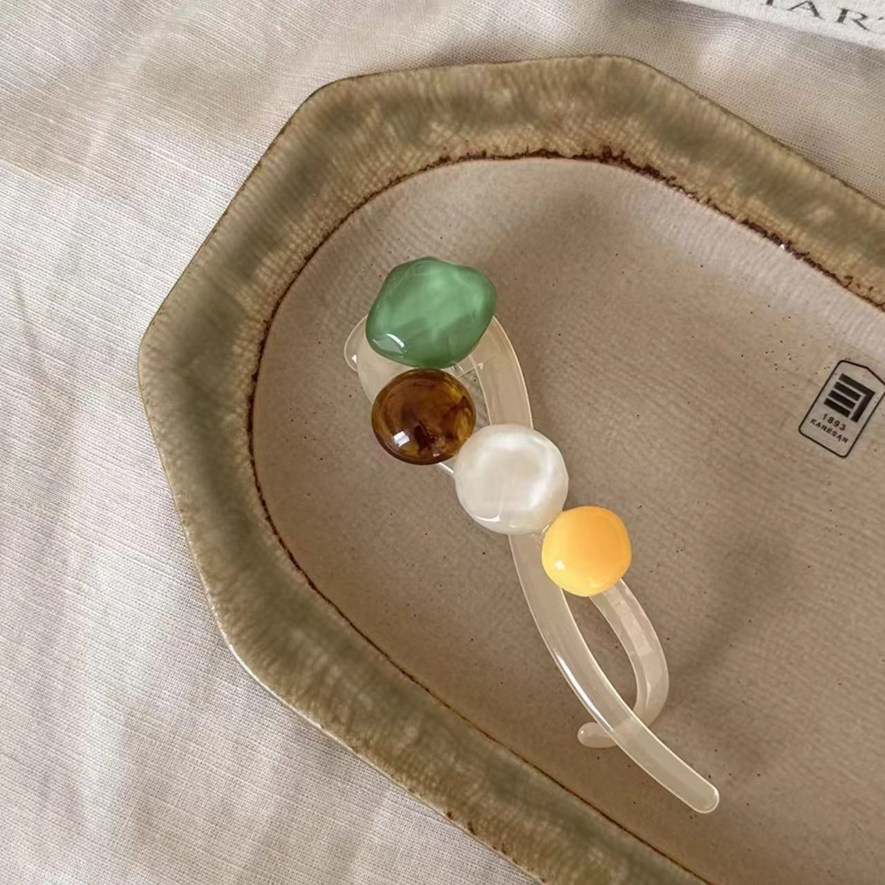 希铃 高级感彩色扭扭 树脂 发夹 女款
