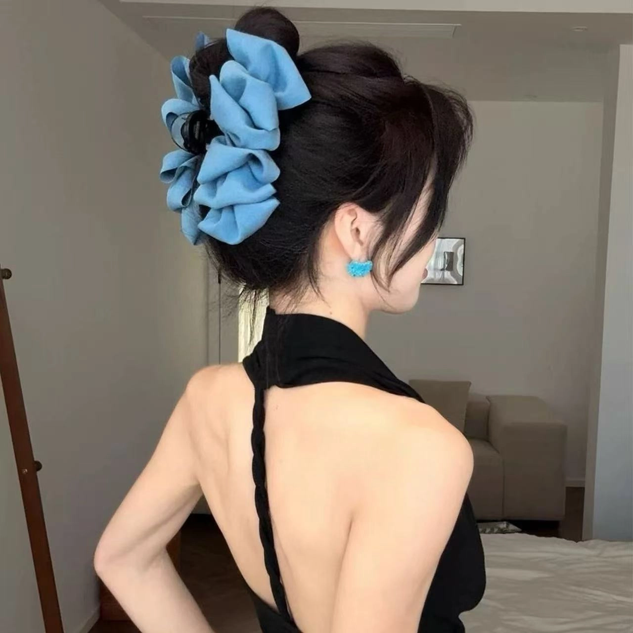 希铃 优雅百搭设计感 布艺 发夹 女款
