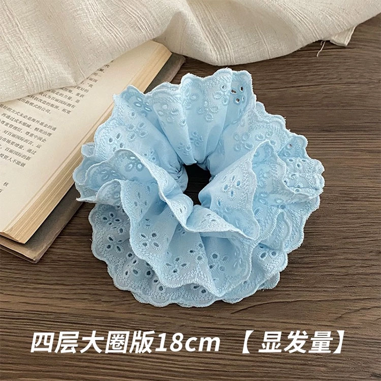 希铃 抽绳式高级感飘带法式 布艺 发圈 女款