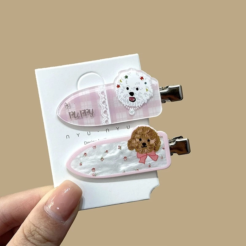 希铃 高级感萌宠小狗超可爱 亚克力 发夹 女款