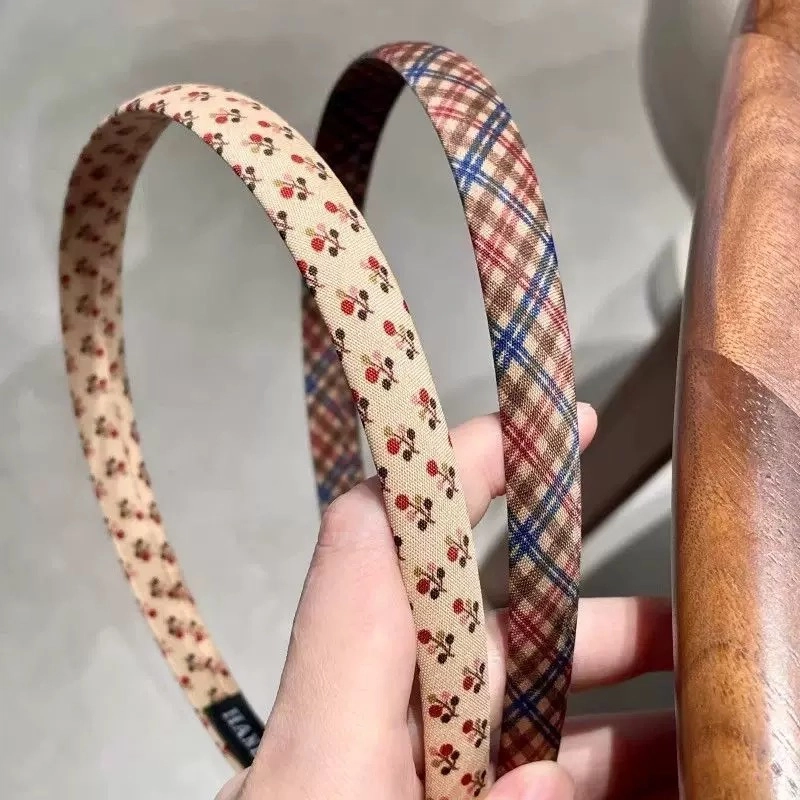 希铃 学院风秋日复古感极细 布艺 发箍 女款