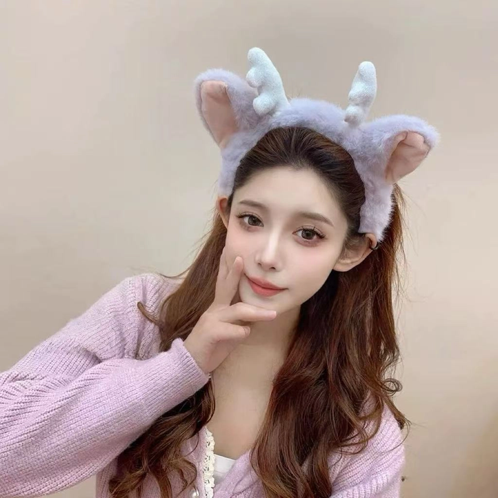 希铃 可爱鹿角 毛绒 发箍 女款
