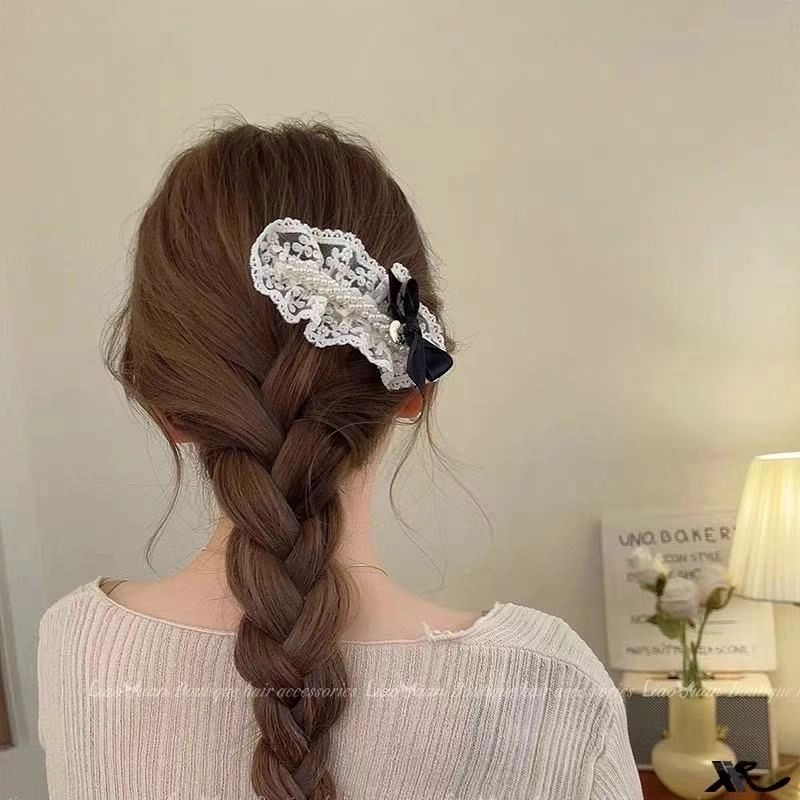 希铃 超仙气质蝴蝶结#好运 蕾丝 发夹 女款