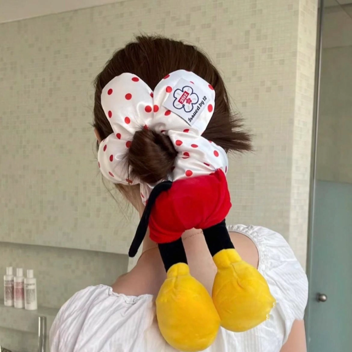 希铃 卡通米奇屁屁 棉麻 发圈 女款