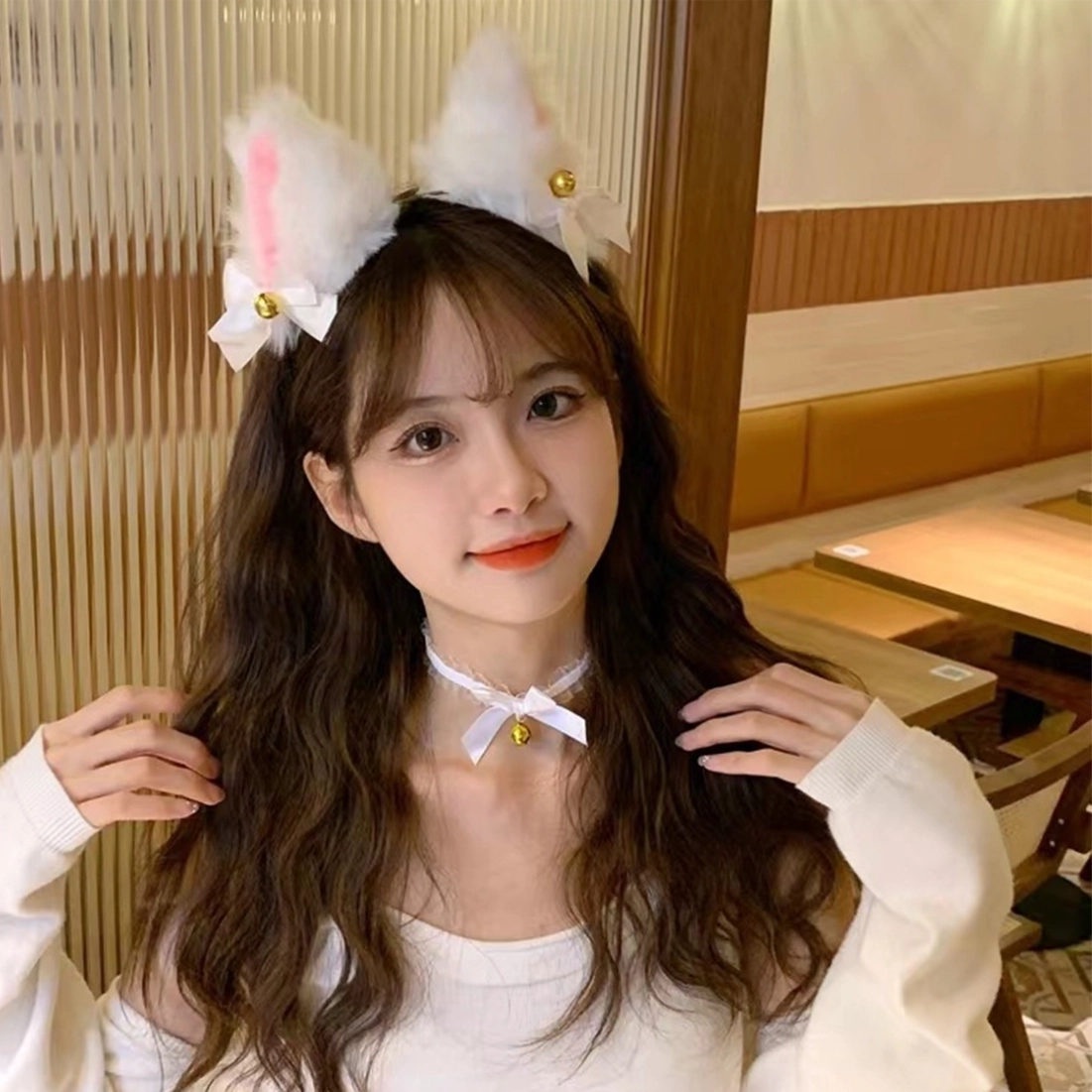 希铃 日系可爱猫咪耳朵 聚酯纤维 发箍 女款