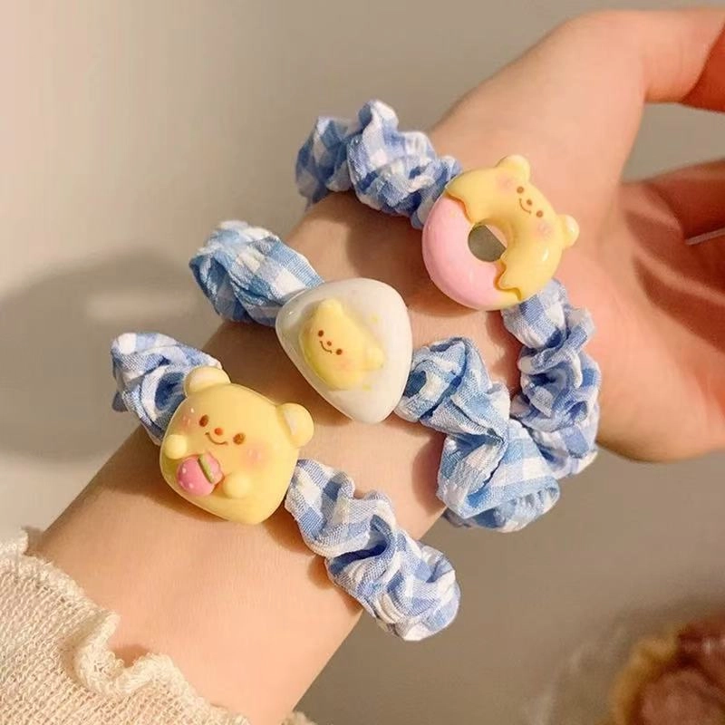 希铃 甜美学院风高弹力小熊甜品 亚克力 发圈 女款