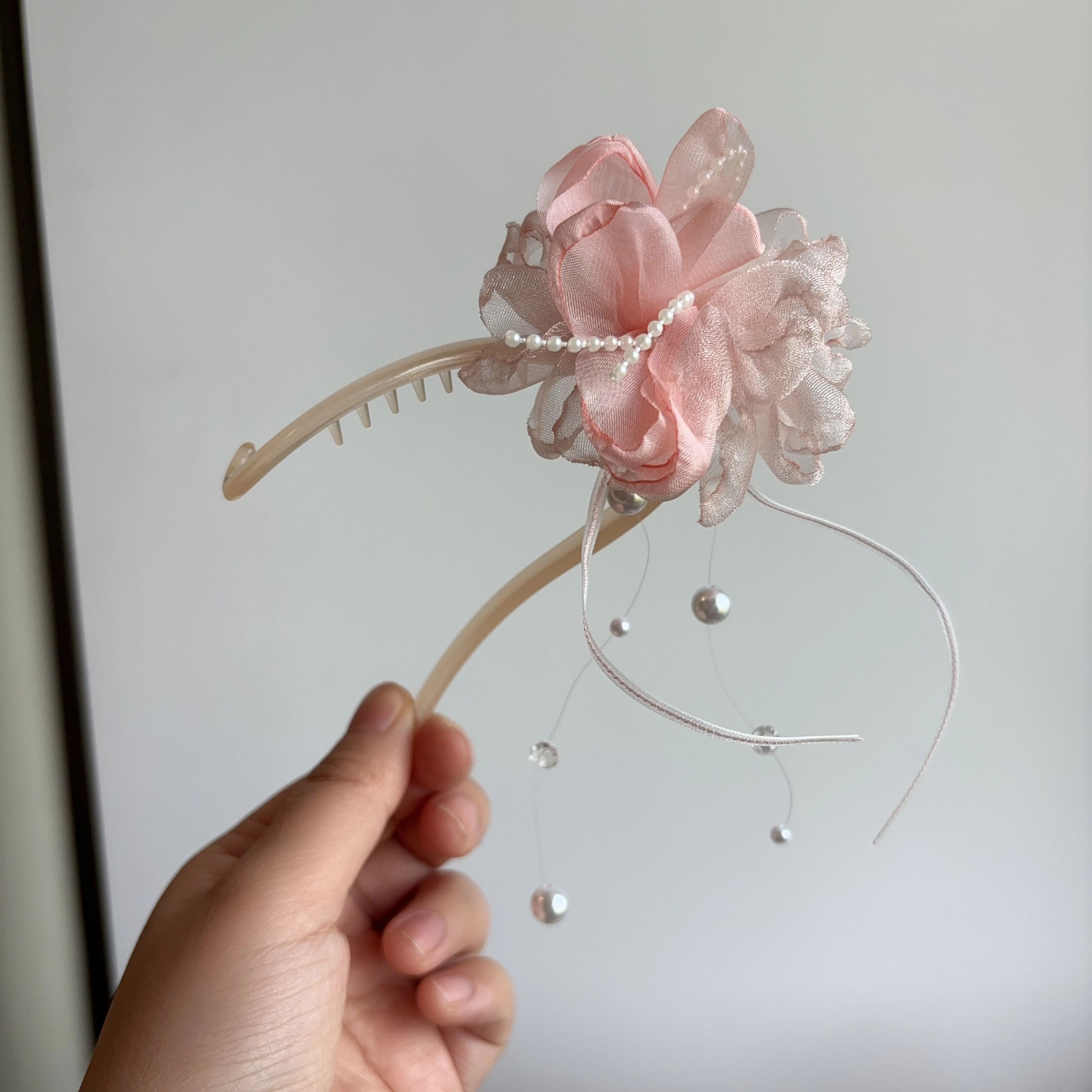 希铃 花朵 温柔流苏 甜美  百搭仙浪漫 唯美 少女心 亚克力 发夹 女款