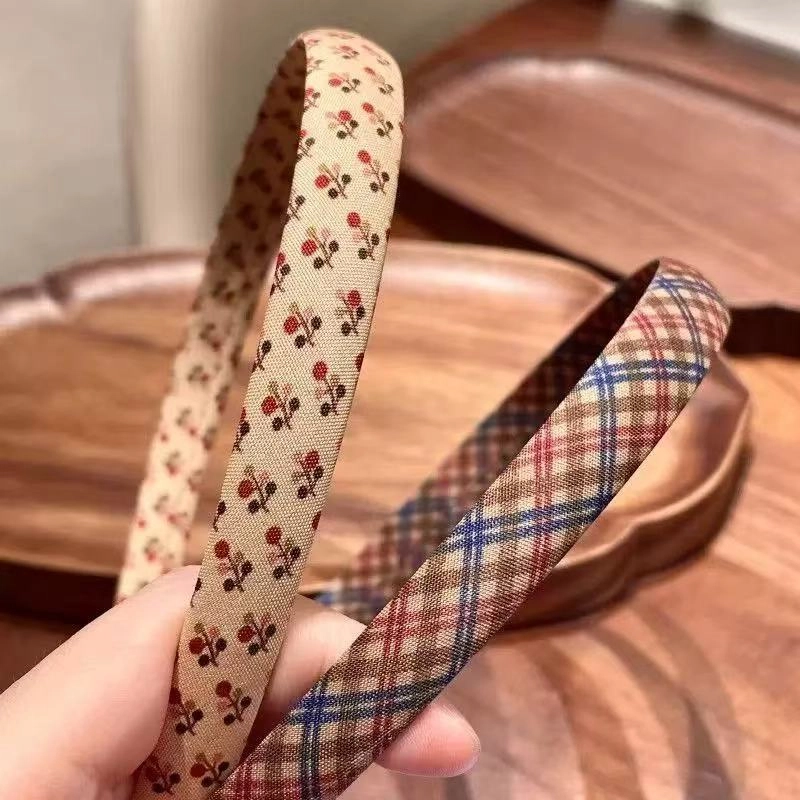 希铃 学院风秋日复古感极细 布艺 发箍 女款