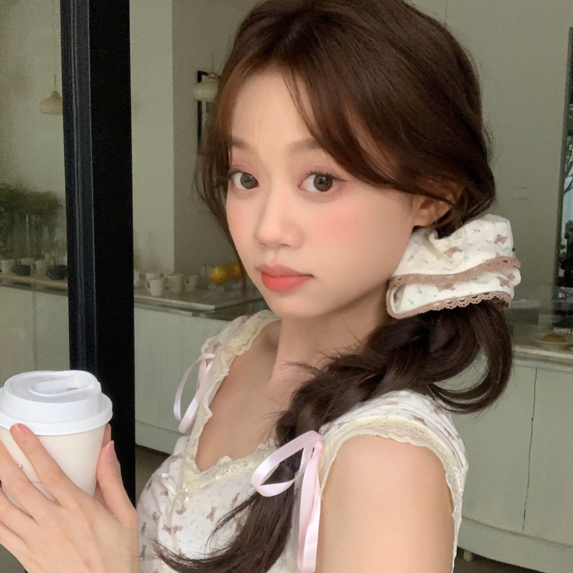 希铃 可可奶油小熊 棉麻 发圈 女款