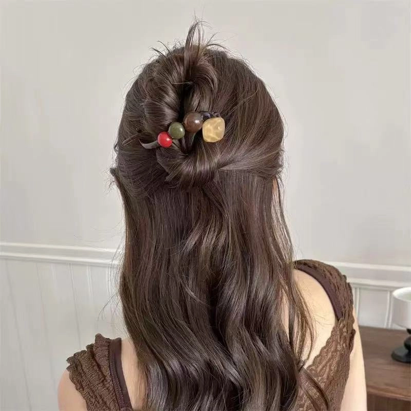 希铃 高级感彩色扭扭 树脂 发夹 女款