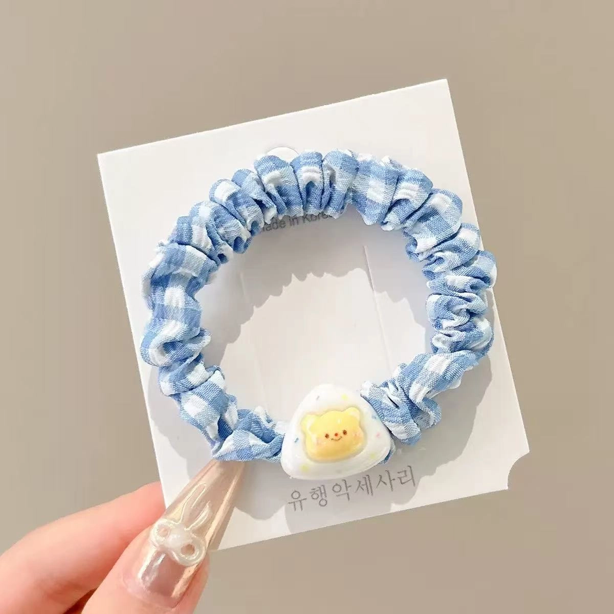 希铃 甜美学院风高弹力小熊甜品 亚克力 发圈 女款