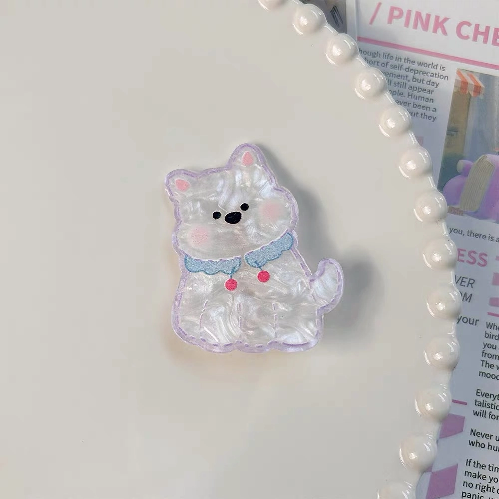 希铃 可爱甜美精致百搭西高地比熊狗狗布偶小猫 树脂 发夹 女款