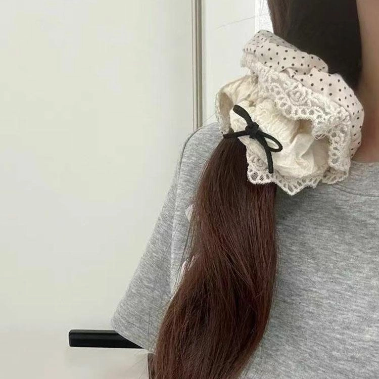 希铃 韩系波点大肠高级感 蕾丝 发圈 女款