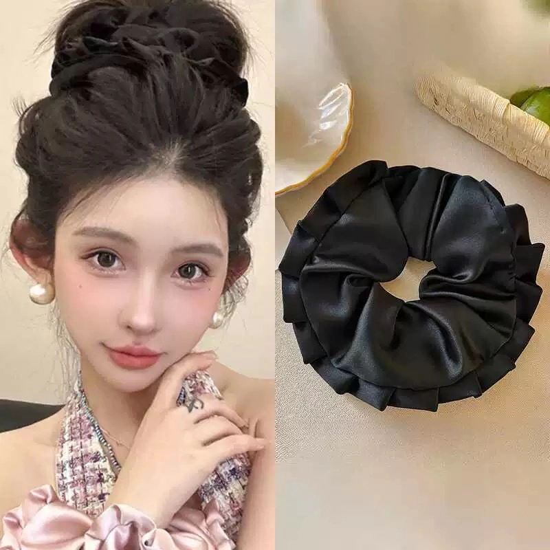 希铃 法式缎面高级感 布艺 发圈 女款