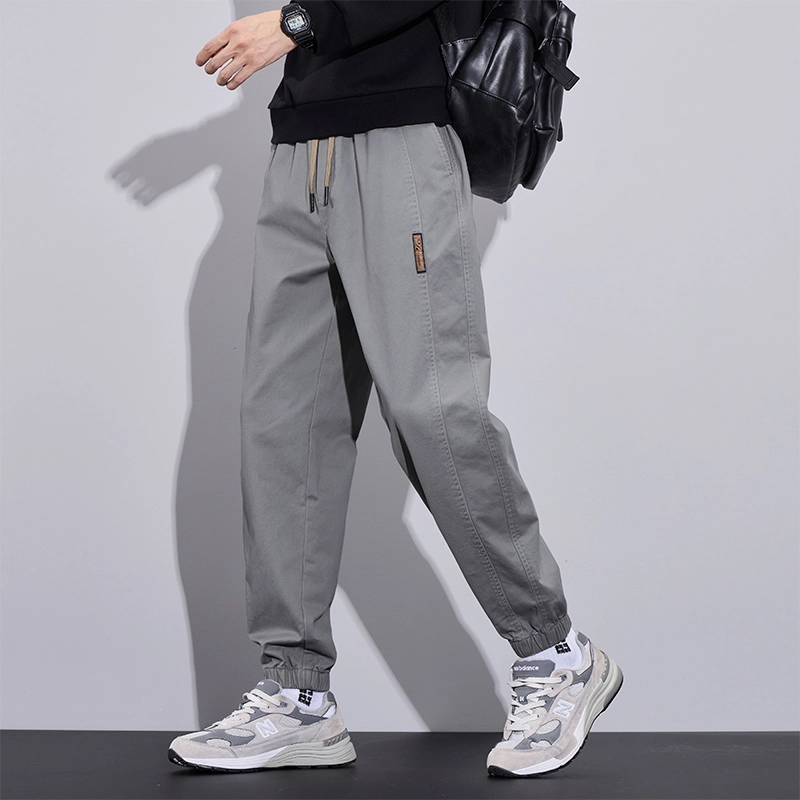 赛瀚 赛瀚 束脚宽松休闲裤男款美式复古秋季厚款百搭舒适亲肤男装松紧腰长裤显瘦显高青少年高街潮流通勤外穿运动哈伦裤 男女同款