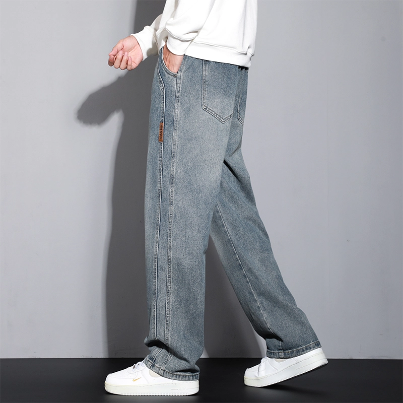 赛瀚 潮牌设计宽松系带牛仔裤 男女同款