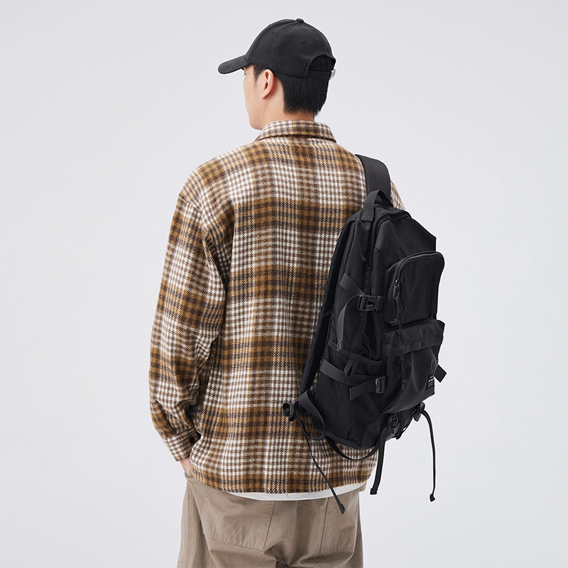 赛瀚 复古高街学院风格子衬衫外套男款时尚长袖衬衣春秋百搭舒适极肤男装宽松上衣显瘦少年通勤高级感外穿外搭衣服 男女同款