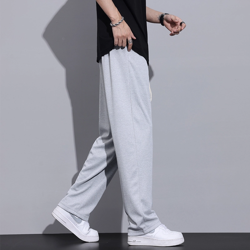 赛瀚 基础款纯色简约休闲裤男款春秋百搭舒适亲肤显瘦显高男装宽松垂感阔腿长裤高级感青少年学院风高街潮流通勤外穿男裤 男女同款