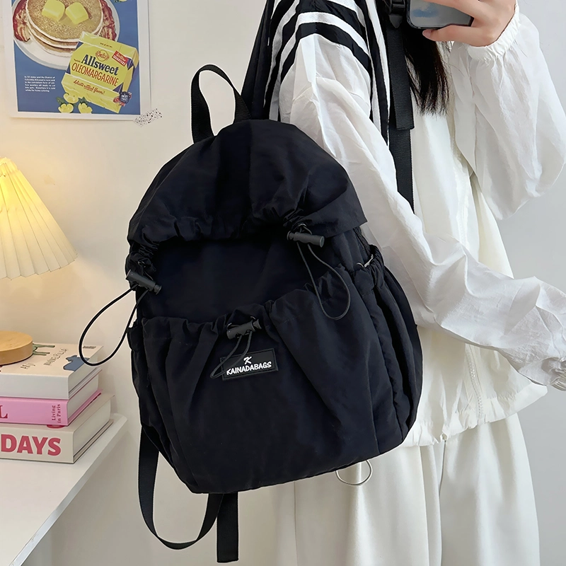 小猪班纳 日系蓬蓬文艺学生休闲书包轻便旅游登山背包 尼龙布 双肩包 男女同款情侣款 多色