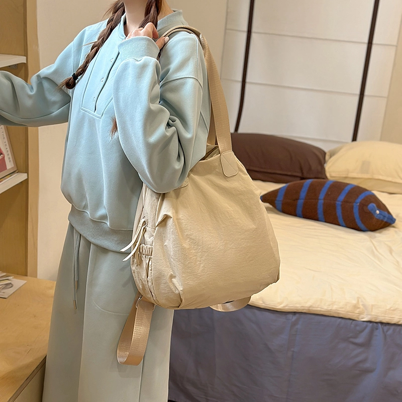 小猪班纳 小众设计多功能背包大容量轻便防水百搭通勤学生书包 尼龙 单肩双肩包 男女同款情侣款 多色