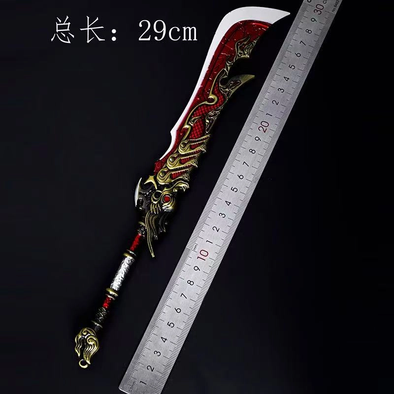 幽幽谷娜娜 周边武器 龙蟠阔刀玩具 锌合金 桌面摆件 成品模型
