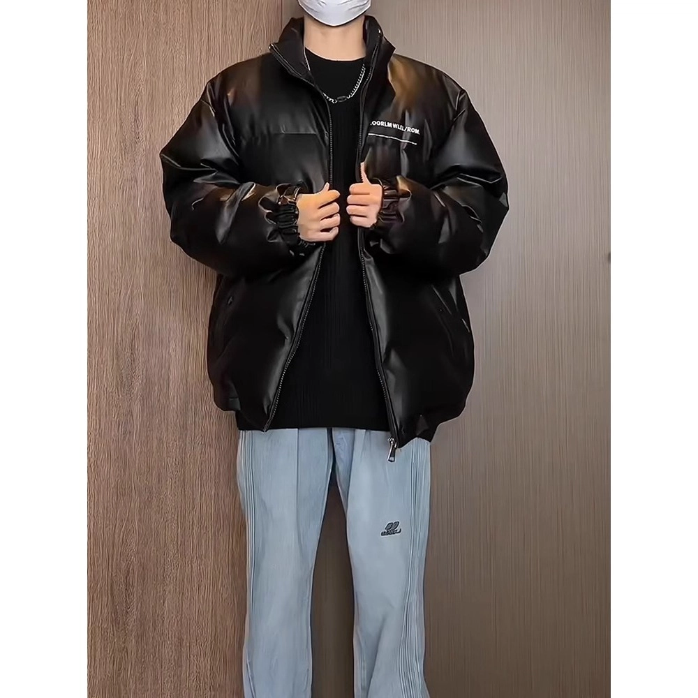 木木兔 美式加厚防风防水立领高级感外套面包服夹克 男款