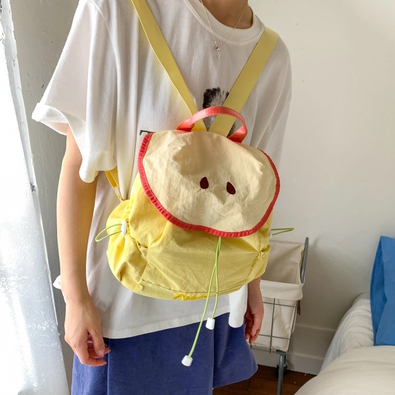 绿野客 轻便 可爱卡通水果造型背包 儿童包 少女风 设计款 尼龙 双肩包 中号 粉色