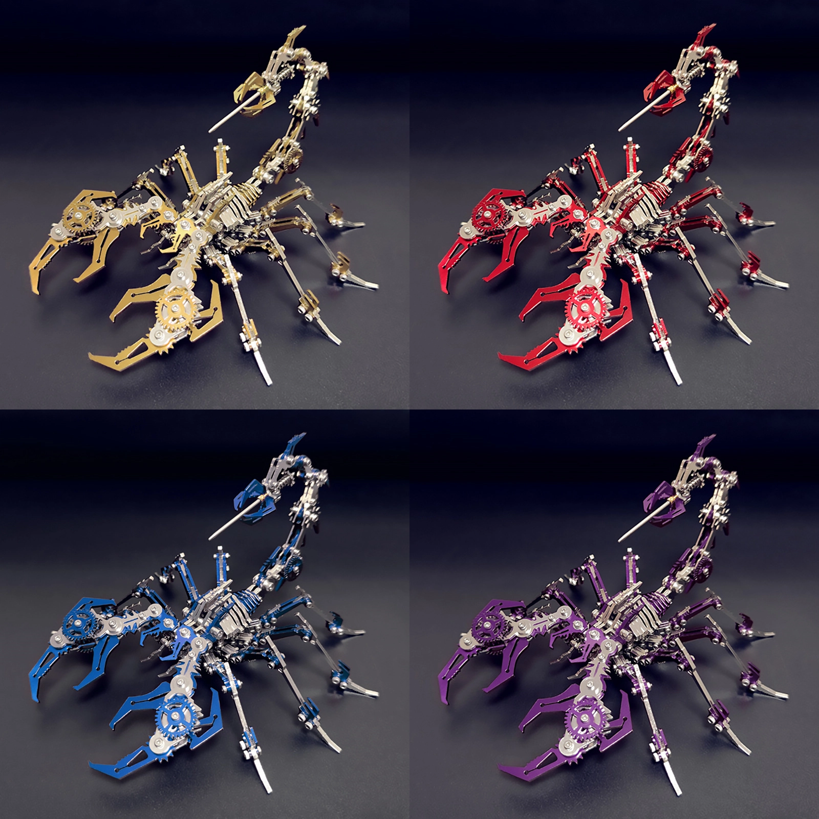 格薇拉 钢魔兽红色蝎子魔蝎金属机械 拼装模型