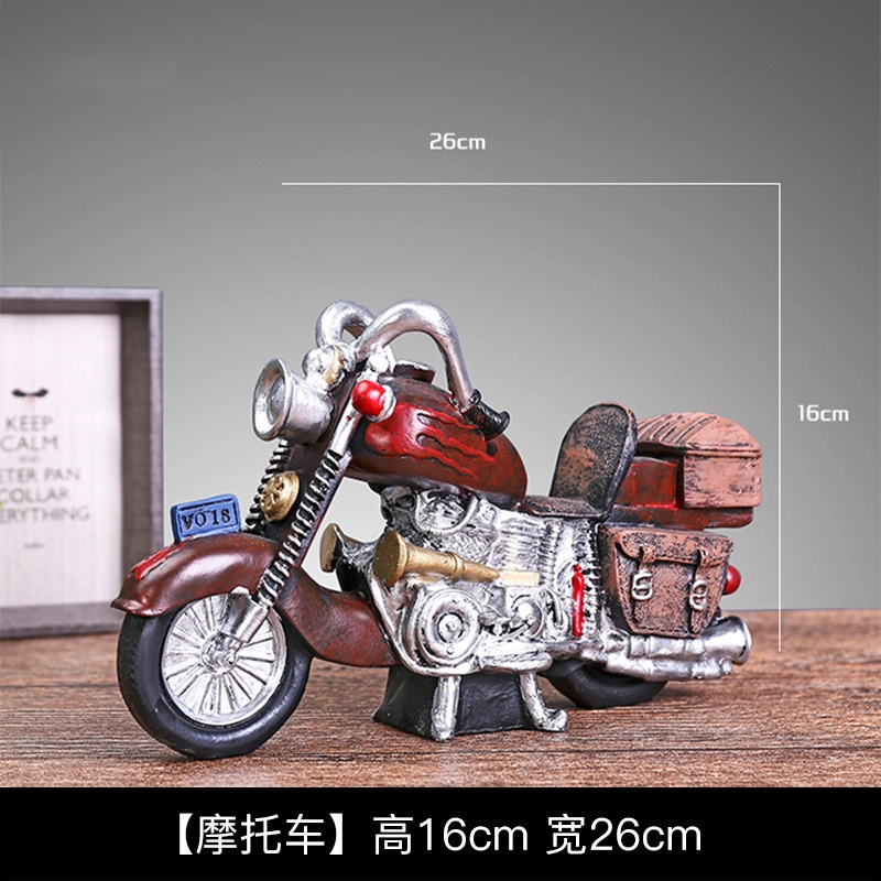 格薇拉 北欧复古怀旧摩托车 成品模型