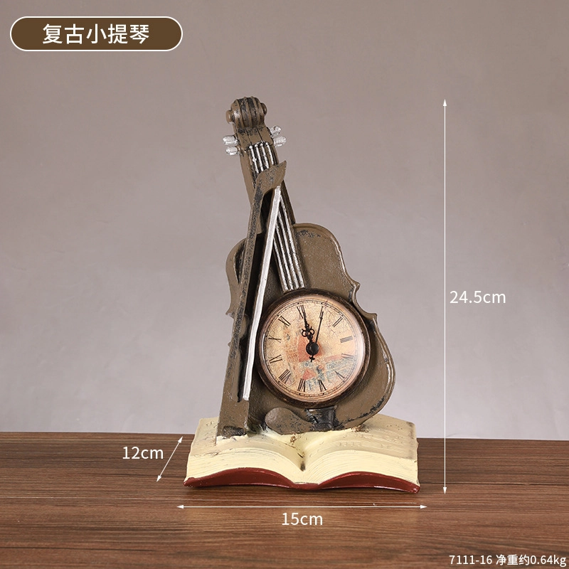 格薇拉 小提琴帆船 美式复古摆件怀旧摆设乐器 成品模型