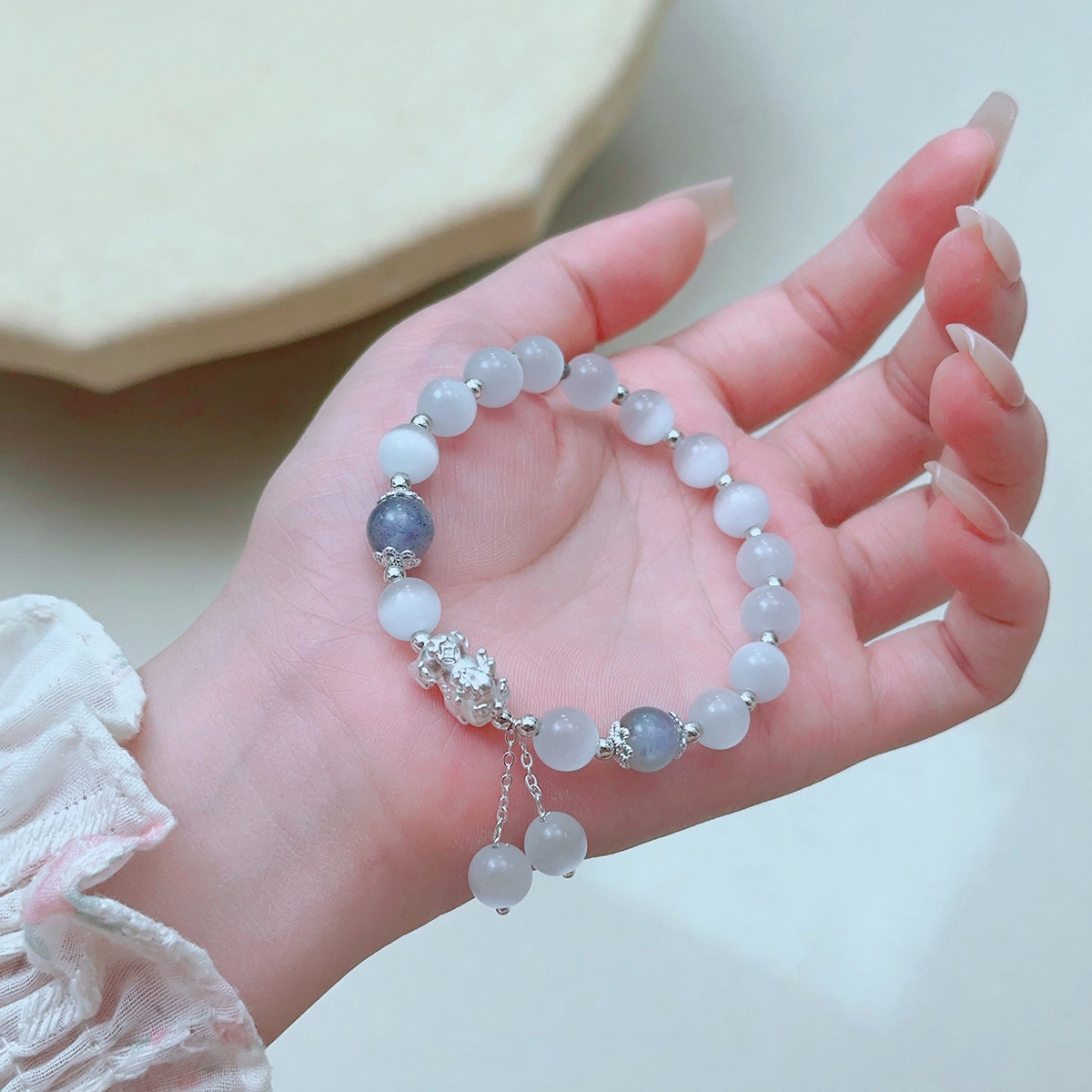 【财源滚滚】 饰之颜 新中式国潮风轻奢个性小众高级感#好运 黑曜石 手串 男女同款情侣款