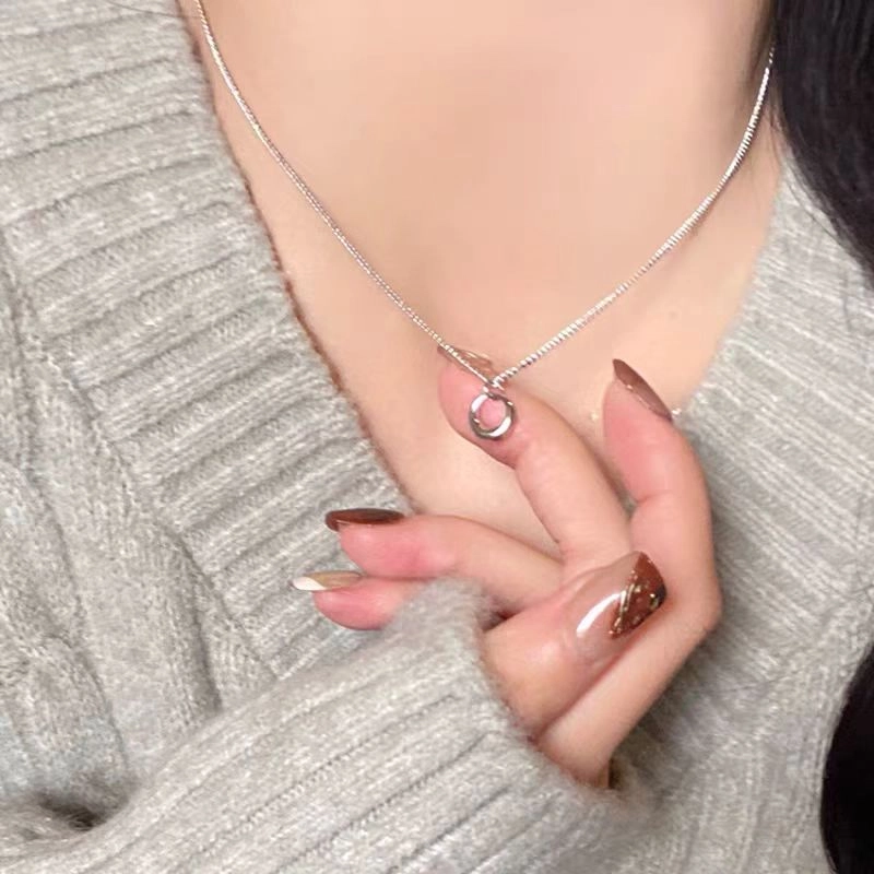 饰之颜 简约时尚潮流轻奢小众高级感 铜 项链 女款