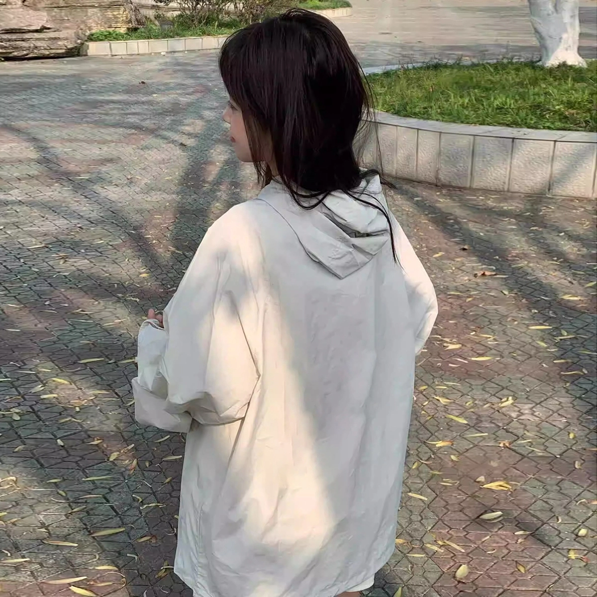 徐百货 夏季薄款多巴胺连帽上衣外搭美式户外高级感防紫外线宽松设计感百搭防晒服 男女同款
